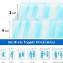 Sweetcrispy Mattress Topper King, 4 Inch Thick Memory Foam Gel Infused Cooling Toppers Pad for King Size Bed, Sleeper Sofa, RV, Camper, CertiPUR US Certified, Ventilated and Breathable
