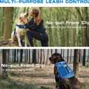 Dog Harness for Large Dogs Heavy Duty, No Pull Tactical Dog Harness with Molle System, Easy On and Off Service Dog Vest, Breathable Padded, Adjustable Reflective Pet Vest for Walking Hiking Training 