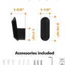 4 Pack Wall Mounted Robe & Towel Hooks for Bathrooms Black Wall Hooks for Hanging Coat Hooks Kitchen Heavy Duty