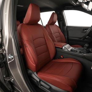 EKR Rav4 Seat Covers Custom Fit for Toyota Rav4 (Hybrid) SE/XSE 2026,Car Seat Cover Full Set for SUV,Factory-Style Interior Upgrade, Easy-Wipe Protection,Faux Leather(Burgundy)