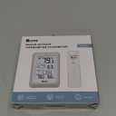Indoor Outdoor Thermometer Hygrometer Wireless Weather Station, Temperature Humidity Monitor Battery Powered Inside Outside Thermometers with 330ft Range Remote Sensor and Backlight Display (White/Grey)