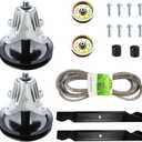 Mower Rebuild Kit for Cub Cadet 46" Deck LTX1045 LTX1046 LTX1046VT, Replaces for Spindle 618-04865, Idler Pulley 753-08171 956-04129, Blades 942-04244, 103" Belt 954-04219