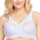 Glamorise Women's Plus Size MagicLift Natural Shape Bra Wirefree #1210 (42D, White)