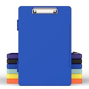 Juvealoe Legal Size Clipboard with Storage, High Capacity 8.5 x 14 Clip Board for Lawers, Folio & Side-Opening, Size 15 x 10 x 1.2 in, Blue