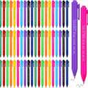 Cholemy 50 Pcs Bible Verse Pens Christian Gifts Bulk, Christian Pens for Women Inspirational Quotes Writing Tool Retractable Black Ink Religious Ballpoint for Women Men School Office(Bright)