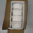 Ramekins 6 oz with Lids Oven Safe, Small Creme Brulee Ramekins with Covers, Ceramic Ramekin Set of 4, Mini Prep Pinch Bowls - Dishwasher and Oven Safe, White