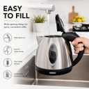 Moss & Stone Stainless Steel Electric Kettle, 1.2L Cordless 1500W