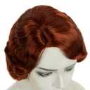 MEDISIFA Short Red 1920s Wig for Women Gatsby roaring 20s Finger Wave Party Synthetic Full Vintage Wigs for Womens Lady Cosplay Costume Fancy Dress 1920 Flapper Wig