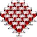 Meanplan Cute Shot Glasses Mini Snifters Cognac 1.7 oz Cups Brandy Snifter Mini Wine Snifters Glass Dinnerware Set for Whiskey Juice Vodka Sherry Champagne Brandy Wine Party Supplies(24 Pieces)