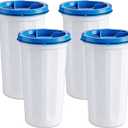 Compatible with New Culligan Pitcher & Dispenser Water Filter Cartridge 4 Count, 5-Stage Advanced Filtration, Reduces Lead, Total PFAS, Mercury, Fluoride & Chlorine by GAMOTH