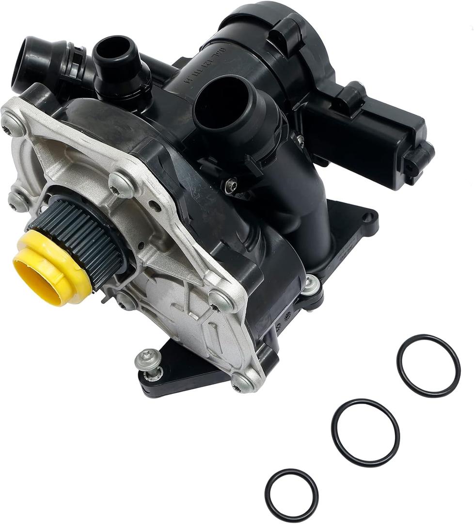 ATRACYPART Water Pump Thermostat Housing Assembly | Replacement for 2015-2020 VW Jetta, Golf, A4, A6, Q7 1.8T 2.0T & More Vehicles | Replaces OE# 06L121011B, 06L121111J (06L121011B)
