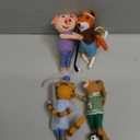 Set of 4 Christmas Felt Animal Athletes Ornaments, 5" Mini Hanging Wool Player Figurines, Tiered Tray Tabletop Decor, Animal Crafts Xmas Tree Festival Holiday Easter Gifts Home Office Party Supply