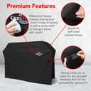 GrillTough Heavy Duty BBQ Grill Cover for Outdoor Grill, 58 Inch Waterproof, Weather Resistant, UV & Fade Resistant with Adjustable Straps Gas Grill Cover for Weber, Genesis, Charbroil, etc. Black