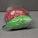 Paterr 7 Pcs Christmas Horse Accessory Set Xmas Santa Elf Horse Cape Halters Leg Wraps Hat Tack Costume Set (Red, Green)