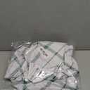 Walrus Round Vinyl Fitted Tablecloth with Flannel Backing Elastic Edge Design Table Cover Waterproof Oil-Proof PVC Table Cloth Stain-Resistant Best for 32"-36" Round (Green Plaid)