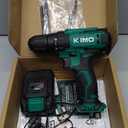 KIMO 20V Cordless Drill Set with 2 Packs 2.0Ah Battery, Max 350 In-lb Torque, 1350 RPM, 3/8" Keyless Chuck, 18+2 Clutch Setting, 18pcs Accessories, Power Drill for Drilling Wood Bricks Walls Metal