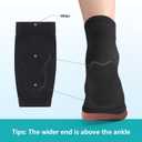 Achilles Tendon Heel Protector - Compression Padded Sleeve Socks - Promifun Premium Gel Heel Socks for Haglunds Bump, Bursitis, Tendonitis & Tenderness - 1 Pair - Regular Size