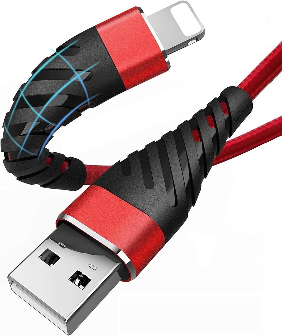 iPhone Charger Cable 3ft for [Apple MFi Certified],(2 Pack) CyvenSmart 3 Foot Lightning Cable Fast Charging Cord 3 Feet for iPhone 12 11 Pro X XS Max XR/8 Plus/7 Plus/6/6s Plus/5s /5c/iPad (Red)
