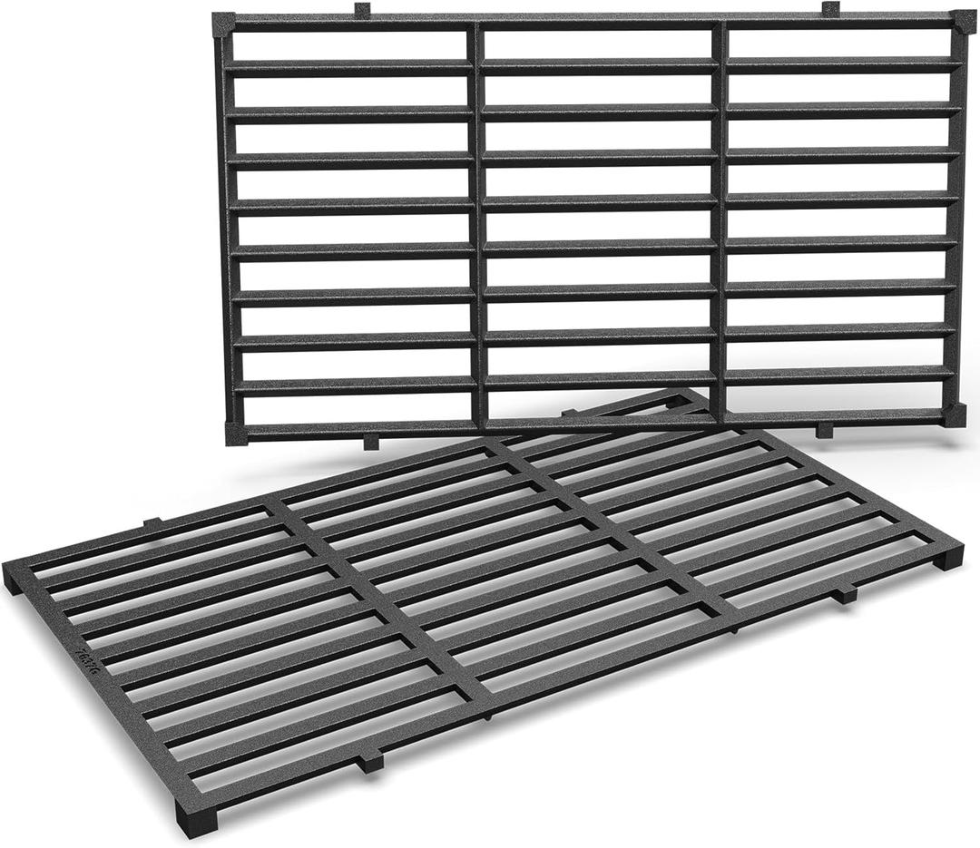 QuliMetal 7637 Grill Grates for Weber Spirit E210,E220,S210,S215 with Front Control,Replacement Grill Parts for Weber Spirit 200 & GS4 Spirit II E210,Spirit II E220,17.5 x 10.2 Inch,2-Pack