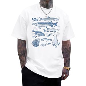 Men's Fishing T-Shirt Vintage Fish Tattoo Style T-Shirt Retro Fisher Shirt Fisher Tee Fisher Gifts