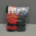 Hicarer 2 Pairs Kids Waterproof Winter Gloves Snow Gloves for Boys Girls Child Toddler Warm Ski Gloves for Cold Weather (8 - 14 Years, Red and Dark Green)