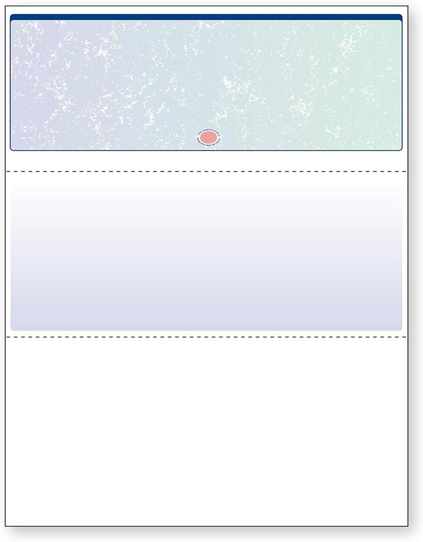 DocuGard Blue/Green Premier Prismatic Top High Security Check Paper - QuickBooks & Laser/Inkjet Printer Compatible - 13 Security Features - 500 Blank Business Checks (04533)