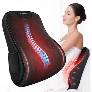 Lumbar Support Pillow for Office Chair, Back Support Pillow for Car, Recliner & Bed, Memory Foam Lower Back Cushion for Pain Relief & Improve Posture, Mesh Cover, Adjustable Straps, Gifts for Mom