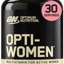 Optimum Nutrition Opti-Women Daily Multivitamin for Women, Immune Support Supplement with Iron, 30 Day Supply, 60 Count, (Packaging May Vary)