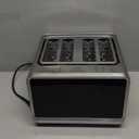 Smart Toaster 4 Slice Wide Slot Dual Digital TouchScreen & Independent Control for Family | 1800W Stainless Steel for 6 Bread Types & Toast Settings | Defrost Reheat & Single-Slice Modes