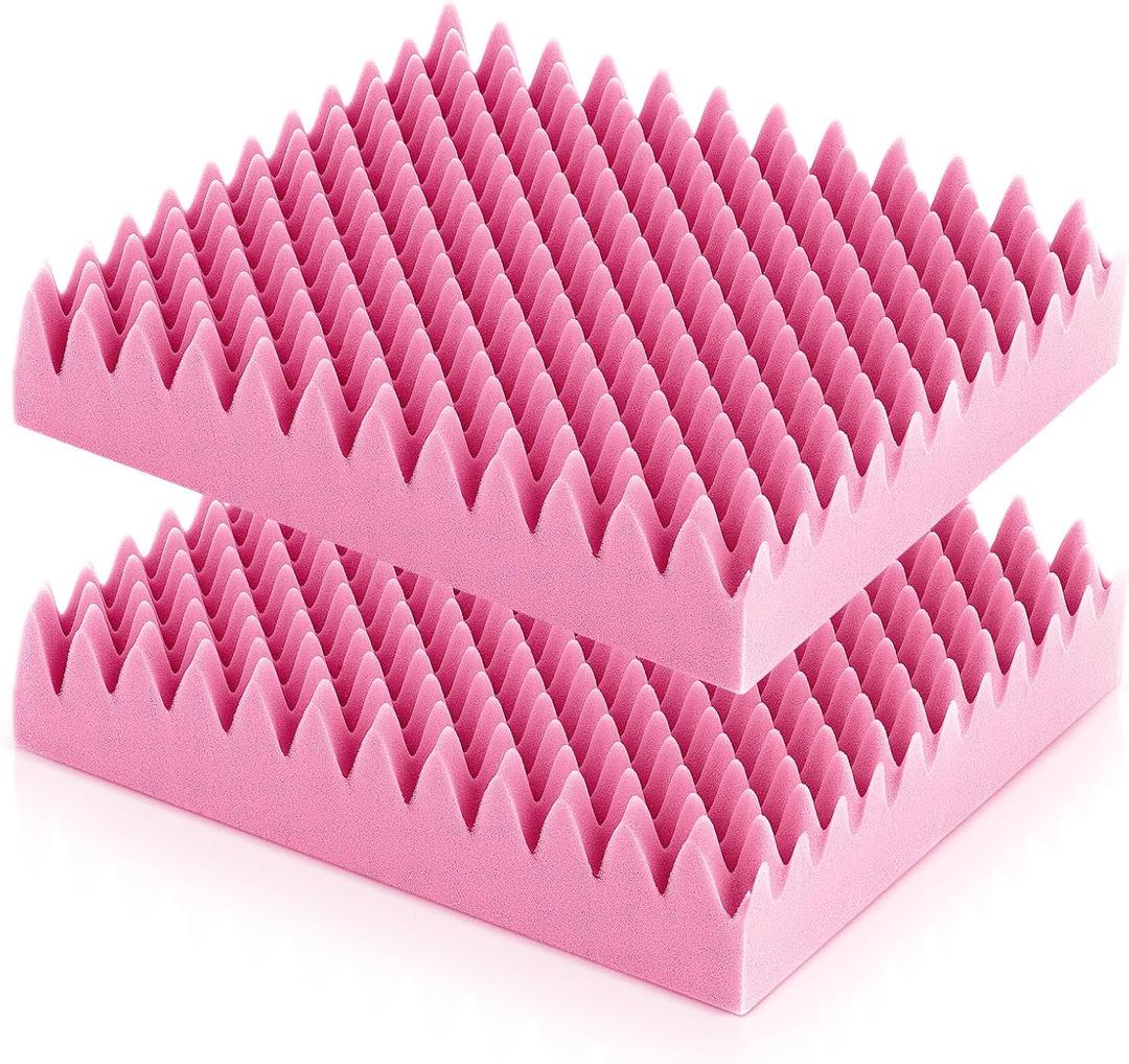 Geiserailie 2 Pcs Egg Foam Pad Eggs Chair Cushion to Relieve Back Foam Christmas Seat Cushion Chair Accessories Pad for Office Recliner Wheelchair Home Car (Egg,Pink) (18 x 16 x 4 inches Egg-shaped)