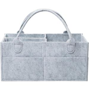 Mr. Pen- Baby Diaper Caddy Organizer, Grey, Large, Diaper Organizer, Car Diaper Caddy (1 Pack, Large, Gray)