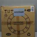 LEIKE Large Wall Clocks,Silent,Non Ticking,Battery Operated Big Retro Round Modern Wood Wall Clock for Living Room, Bedroom,Dinning Room,Farmhouse,Office,Home Decor-20 Inch(Black-Roman Numerals)