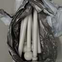 Curtain Rods No Drilling for Windows 2 Pack:No Drill Small White Curtain Rod for Dorm Bedroom Renter Friendly Door,5/8" Apartment Renter Friendly Adjustable Drapery Rods 18-28" Easy Install