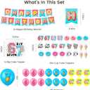 3 x 6 7 Birthday Decorations, 6 7 meme Party Decorations, Happy Birthday Decor | 67 Meme Themed Party Supply, Includes Banner, Cake Topper, 24 Cupcake Toppers, 18 Balloons