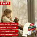 SWRT 3x30yd/90ft Transparent Door and Window Weather Stripping Tape, Window Insulation for Winter, Preventing Cold Air Loss in Summer Window Seal Kit