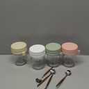 4 Pack Overnight Oats Containers with Lids and Spoons, 16 oz Glass Mason Jars with Airtight Lids, Overnight Oats Jars for Milk, Cereal, Fruit