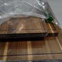 VieWood Acacia Wood Cutting Board Set of 3 for Kitchen, Pre-Oiled Knife-Friendly Wooden Chopping Boards with Juice Groove, Charcuterie Tray for Meat Cheese Vegetables (17x12 12x10 12x7 inch)