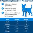 PetSafe 1-Piece Sliding Glass Pet Door for Dogs & Cats - Adjustable Height 75 7/8" to 80 11/16"- Small, White, No-Cut DIY Install, Aluminum Patio Panel Insert, Great for Renters or Seasonal Use