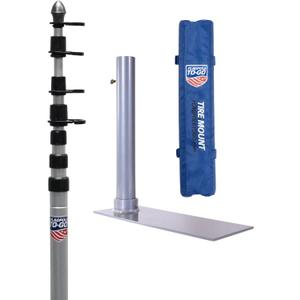 Flagpole-to-Go Ultimate Tailgate Kit with Portable Flagpole and Tire Mount, 20 Ft with Foam Bumper
