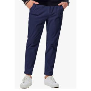 JMIERR Mens Casual Corduroy Pants Flat Front Elastic Waistband, Size L