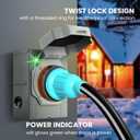 30 Amp Generator Cord 25FT and Pre-Drilled Power Inlet Box, Heavy Duty NEMA L14-30P/L14-30R Extension Cord, 125/250V 7500W Twist Lock Connector with Inlet Box for Generator to House, ETL Listed