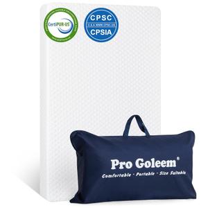 Pro Goleem Pack and Play Mattress (38"x26"), Waterproof Pack n Play Mattress Pad with Carry Bag, Soft Playard Mattress for Babies and Toddlers
