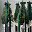 2 x 6 Pcs 24 Inches Large Dark Green Velvet Christmas Bows Door Garland Decor Holiday for Christmas Swag Ornaments Staircase Wreath Rustic Vintage Decoration Outdoor