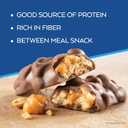 Atkins Caramel Chocolate Nut Roll Snack Bar, Protein Snack , 7g Protein, 2g Sugar, High Fiber Snack, 16 Count