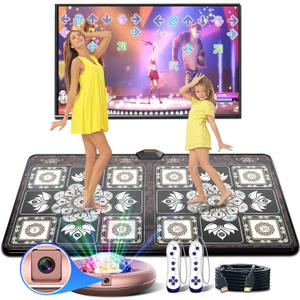 HAPHOM TIK-Tok Dance Game Soft Mat Toys - Wireless Family Fun Electronic Dance Mats for Kids and Adults - Double Use Exercise Dance Wrinkle-Free & Non-Slip Pad for TV, Gifts for Boys & Girls (Boho) 