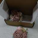 Ling's Moment 2pcs Prom Wrist Corsage Artificial Flowers, Girl/Mother Corsages Wristlet Dcor for Homecoming/Wedding/Anniversary, etc. Dusty Rose