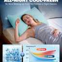 Ultra-Chill Cooling Pillowcase Set of 2 for Hot Sleepers, Softer Than Silk Pillow Cases for Protecting Hair & Skin, Breathable Bed Pillow Covers w/Zipper, Gifts for Women Men (Mint Blue, Standard)