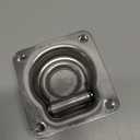 4TCH Hardware Stainless Steel Heavy Duty Recessed Tie Down Anchors - 4" x 3.75" x 0.70" - D-Rings 2000lbs Load, 4 Pack, Tie Down Anchors (Steel)