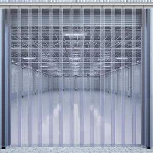 Juexica Plastic Strip Door Curtain Kit 0.08'' Winter Thickness PVC Freezer Door Curtain Smooth Waterproof Hurricane Shutters Gate for Cooler Warehouse Garage Industry (84 x 96 Inch)