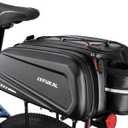 JXFUKAL Bike Bags for Bicycle Rear rack - 9.5L/17L/40L Hard Shell Waterproof Bike Ebike Trunk Pannier Saddle Seat Bag Carrier with Reflector, Rain Cover & Shoulder Strap for Commuter Travel Outdoor